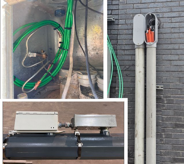 Electrical wiring, junction boxes and conduit installation